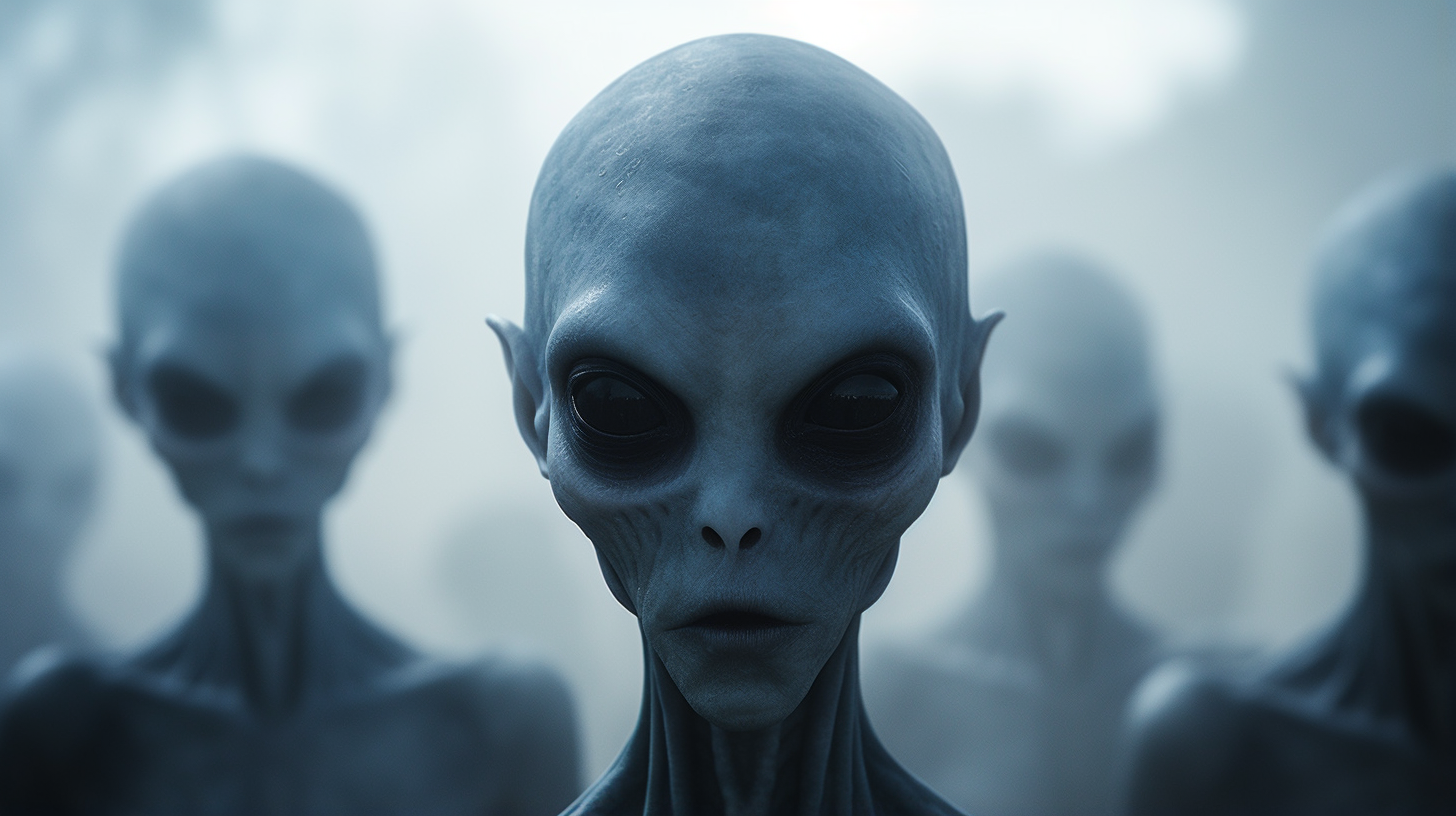 grey alien being